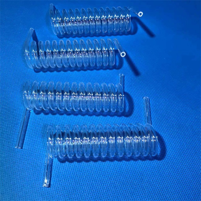High purity heat-resistant quartz spiral tube Hochreines, hitzebeständiges Quarzspiralrohr