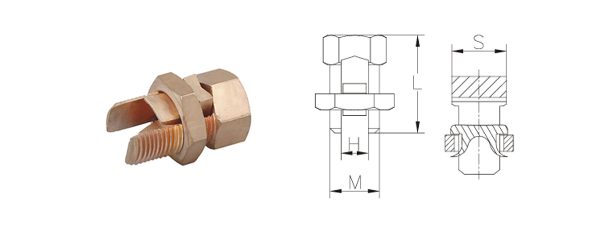 TJ Copper Bolt Clamp Abrazadera de perno de cobre TJ