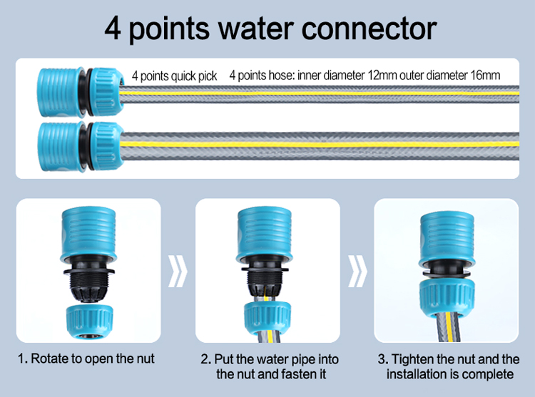 4 points water connector 4分水接頭