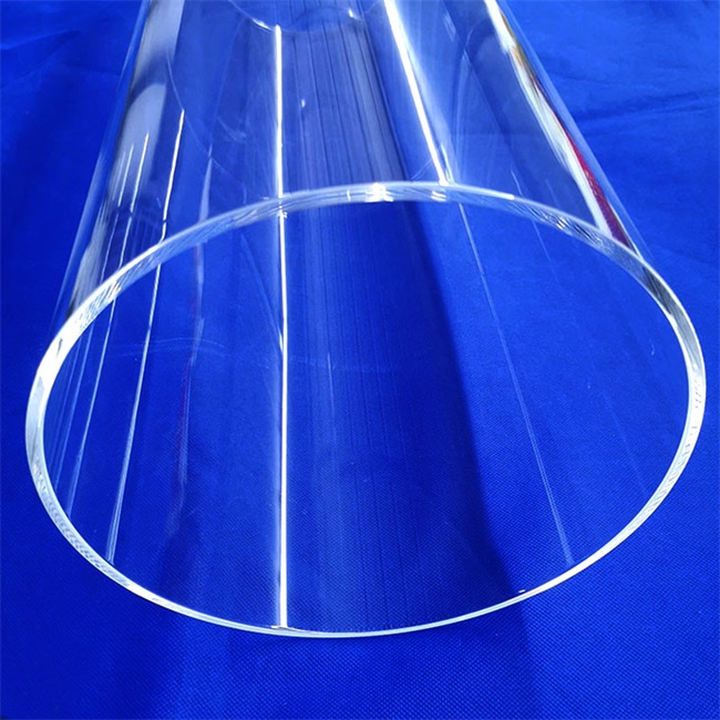 Large diameter heated quartz glass tube Beheiztes Quarzglasrohr mit großem Durchmesser