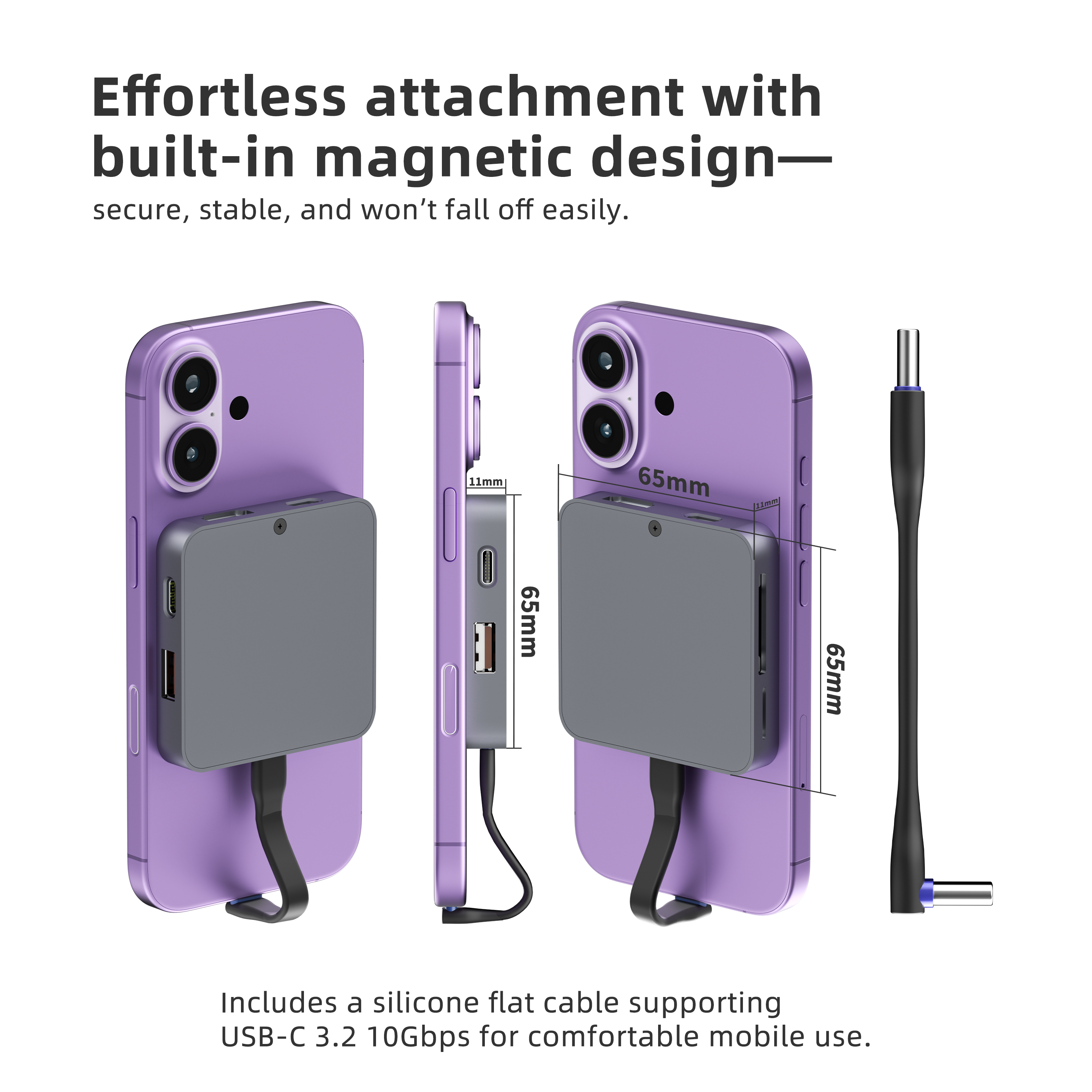 HDMI 4K@60Hz 和 USB-C PD 100W 集線器