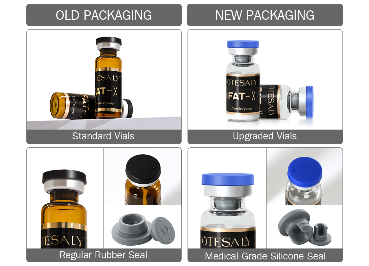 Old & New Packaging of AOMA Fat-X solution AOMA Fat-X溶液的新旧包装