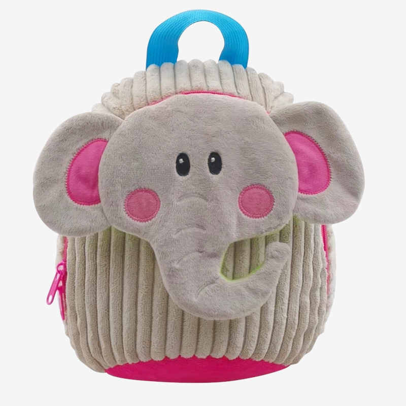 Embroidered Soft Elephant Preschool Backpack for Kindergarten Use Ba lô thêu voi mềm dành cho trẻ mẫu giáo
