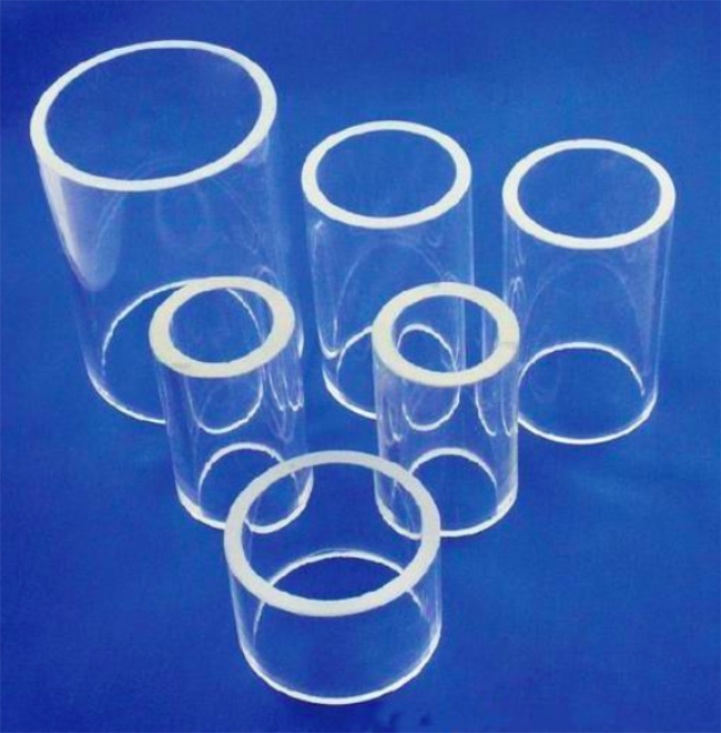 High transparent large and small diameter quartz tube Tube de quartz hautement transparent de grand et petit diamètre