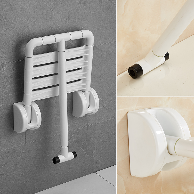 Қабырғаға орнатылған сырғанамайтын қарттарға арналған жиналмалы душ табуреткасы ванна бөлмесі