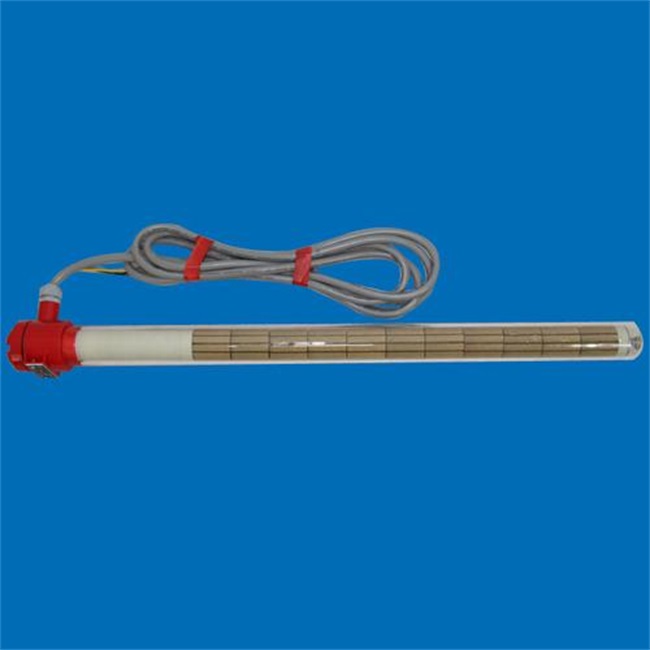 Structure of quartz tube heater Estructura del calentador de tubo de cuarzo.