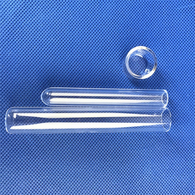 Disk shaped quartz tube Tubo al quarzo a forma di disco