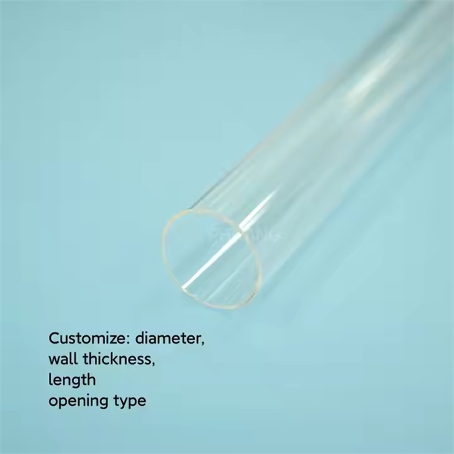 Small diameter tube furnace quartz exhaust tube Rohrofen-Quarz-Auspuffrohr mit kleinem Durchmesser