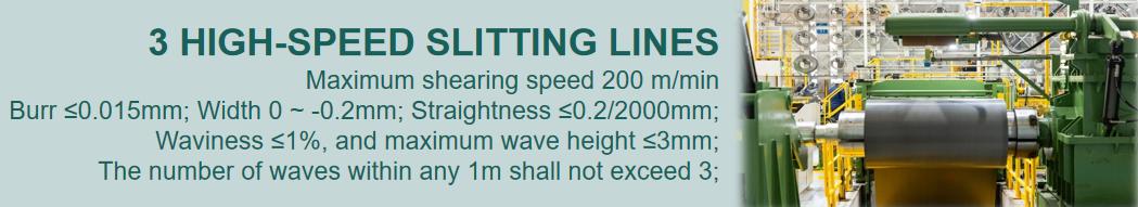 3 HIGH-SPEED SLITTING LINES 3 خطوط حز عالية السرعة