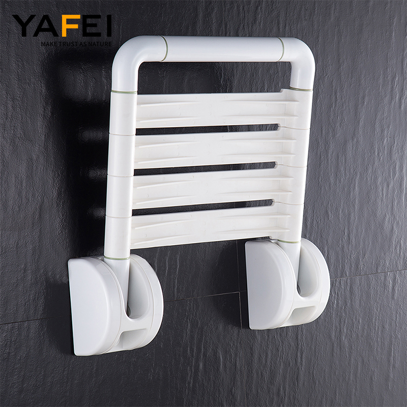 White Non-Slip Wall-elevatae Folding Bath Cathedra Bathroom