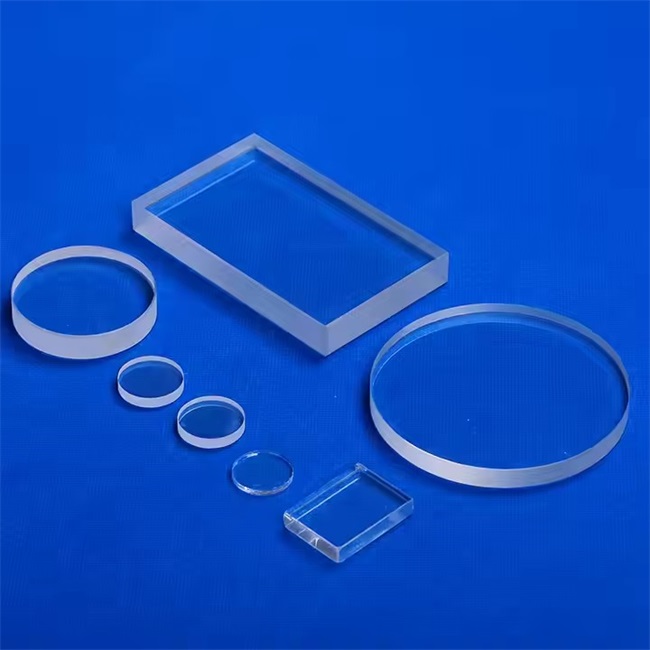 Round Rectangle Transparent Sight UV Fused Silica Glass Sheet Factory Usine de feuille de verre de silice fondue UV de vue transparente de rectangle rond