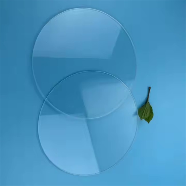 Diameter 10-800mm transparent UV quartz plate Durchmesser: 10–800 mm, transparente UV-Quarzplatte