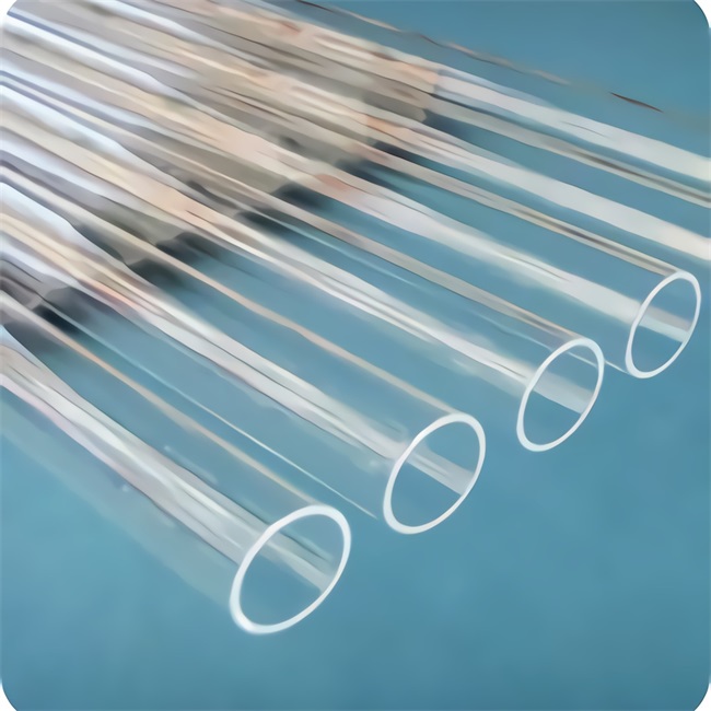 UV transparent quartz tube suitable for 1000 ° C application UV-transparentes Quarzrohr, geeignet für 1000 °C-Anwendungen