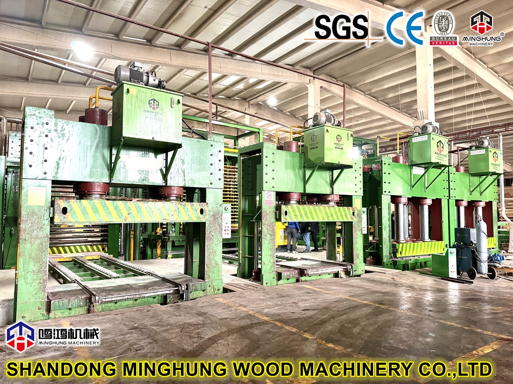 cold press for plywood production MINGHUNG-Kaltpresse für die Sperrholzproduktion