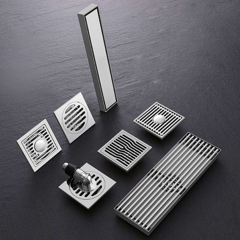 Shower Drain with Tile Insert Grate Hair Filter Imber Exhaurire cum Tile Insert Grate Hair Filter