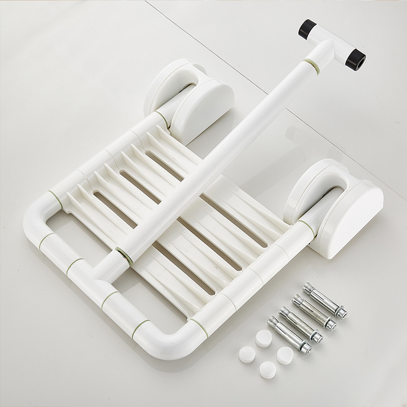 Қабырғаға орнатылған сырғанамайтын қарттарға арналған жиналмалы душ табуреткасы ванна бөлмесі