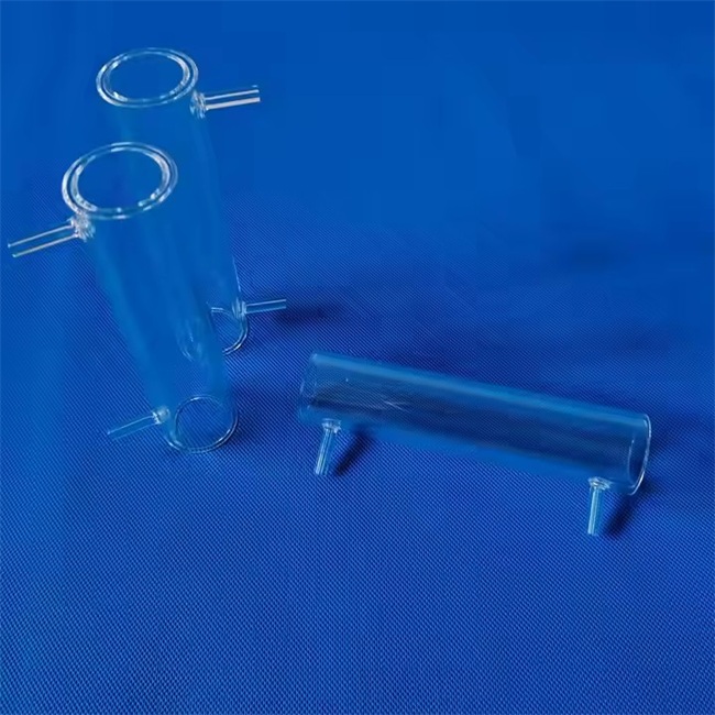 Water circulation condensing quartz tube factory مصنع أنابيب الكوارتز لتكثيف تداول المياه