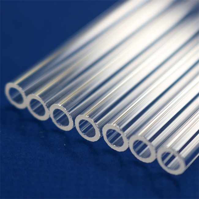 Laboratory fused silica glass tube Tubo de vidrio de sílice fundida de laboratorio