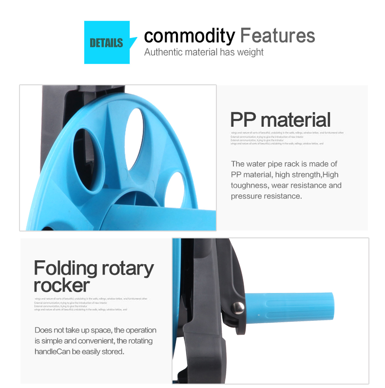 features of garden sturdy swivel hose reel & cart 花園堅固的旋轉軟管捲盤和推車的特點