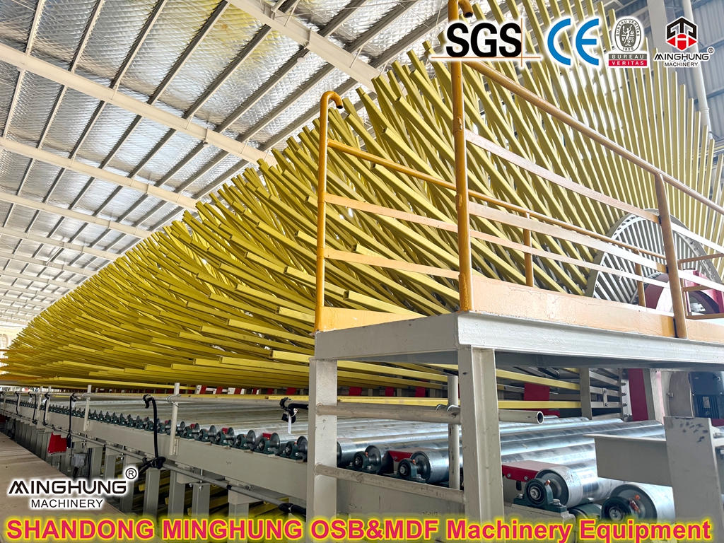 Board drying rack after hot press machine رف تجفيف الألواح MINGHUNG بعد آلة الضغط الساخن