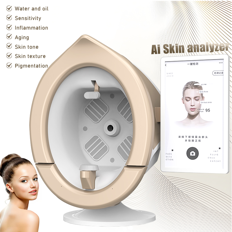 Analizador de piel, máquina analizadora de piel, máquina analizadora de piel facial, analizador de piel 3d, analizador de piel AI, analizador de piel facial, analizador de piel móvil, analizador de piel con lámpara de madera, analizador de piel con escáner facial, analizador de piel con escáner facial