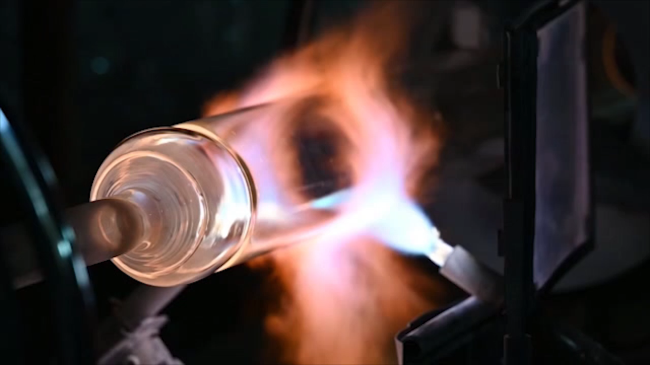 Quartz glass rod machining process عملية تصنيع قضيب زجاج الكوارتز