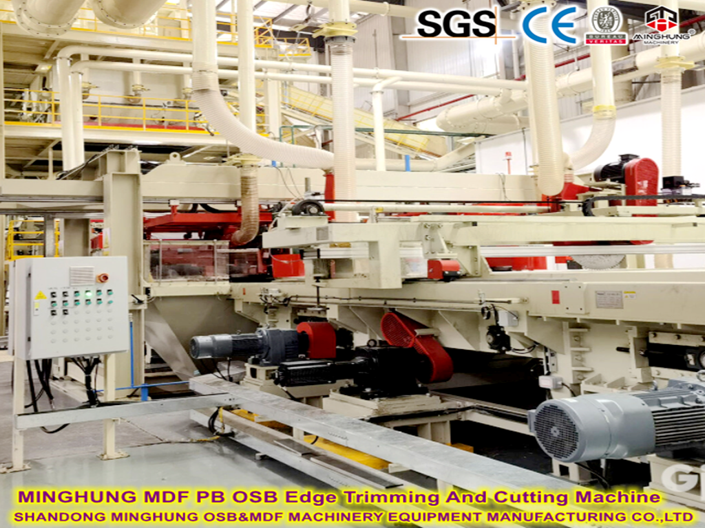 MDF PB OSB Edge Trimming And Cutting Machine MDF PB OSB Kantenschneide- und Schneidemaschine