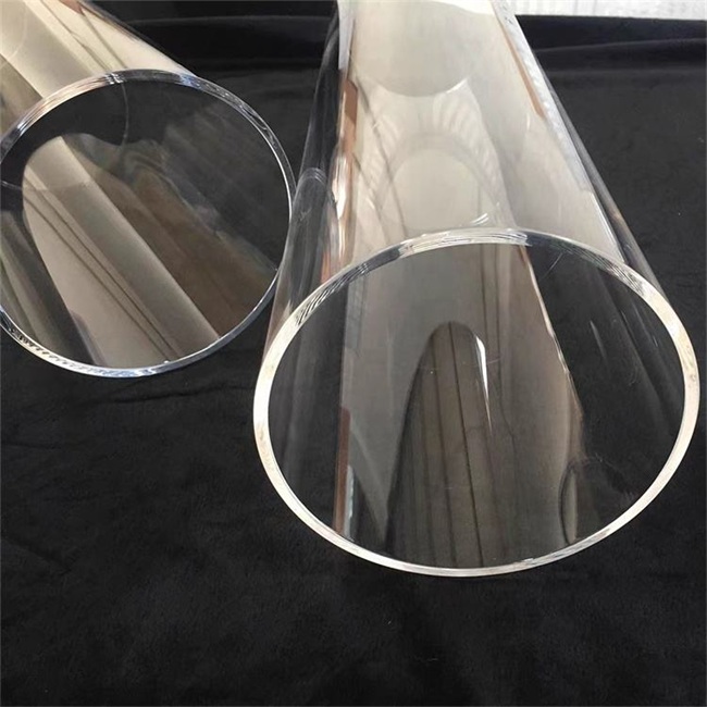 6-7 feet large diameter transparent quartz tube factory مصنع أنابيب الكوارتز الشفافة ذات القطر الكبير 6-7 أقدام
