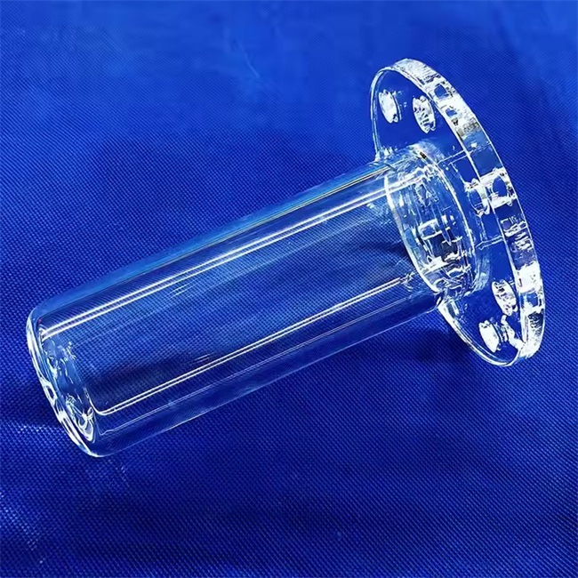 Customized transparent fused optical quartz glass flange شفة زجاج الكوارتز البصرية المنصهرة الشفافة المخصصة