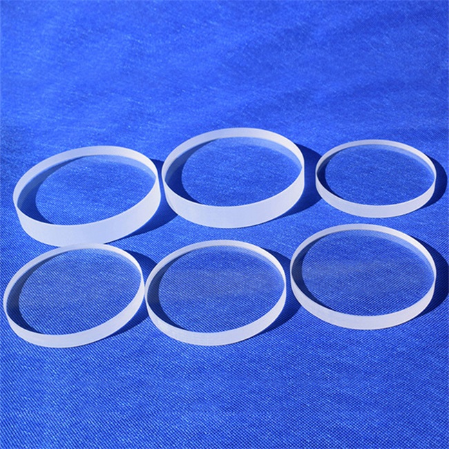Laboratory round quartz glass windows Runde Laborfenster aus Quarzglas