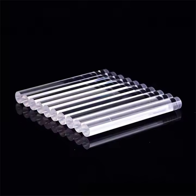 High purity transparent quartz crystal light guide rod Asta guida luce in cristallo di quarzo trasparente ad alta purezza