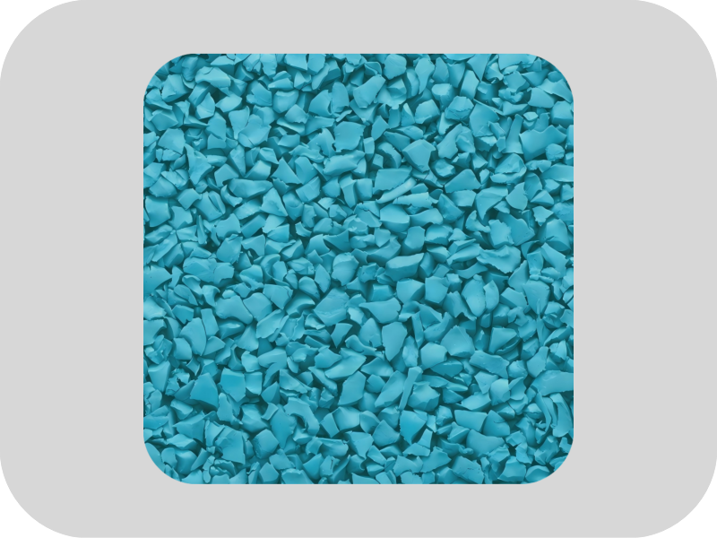 Playground track blue EPDM rubber granules مسار الملعب حبيبات مطاطية EPDM زرقاء