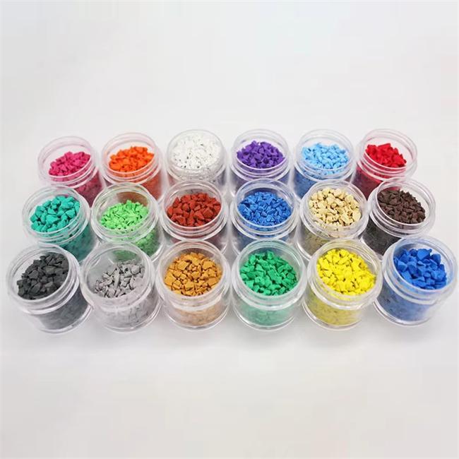 EPDM colored rubber granules with good weather resistance حبيبات مطاطية ملونة EPDM ذات مقاومة جيدة للطقس