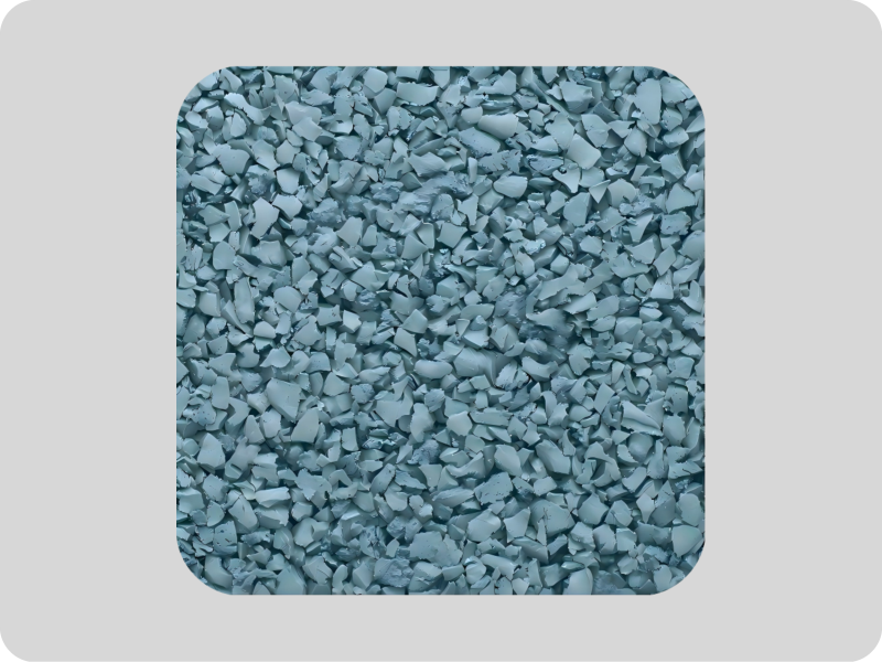 High elasticity blue EPDM rubber granules Granulés de caoutchouc EPDM bleu haute élasticité