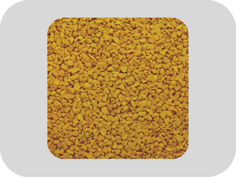 Yellow odorless EPDM rubber granules Granuli di gomma EPDM gialli inodore