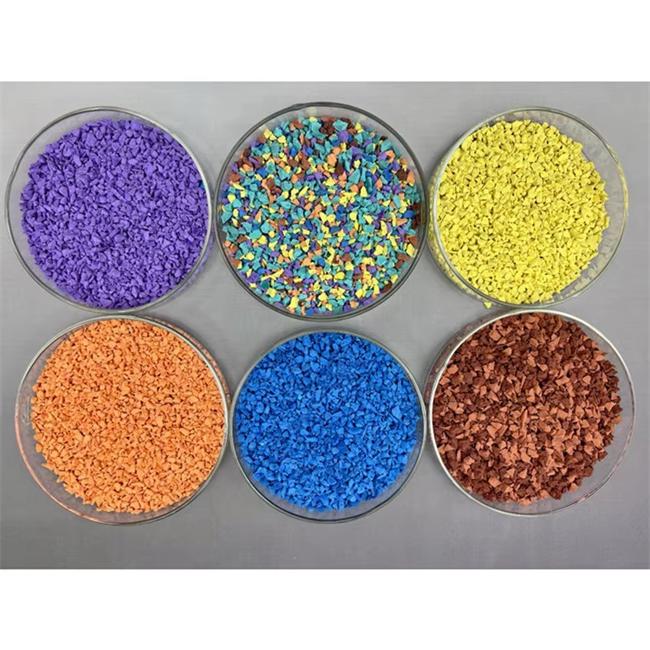 Environmentally friendly and odorless EPDM colored rubber granule حبيبات مطاطية ملونة EPDM صديقة للبيئة وعديمة الرائحة