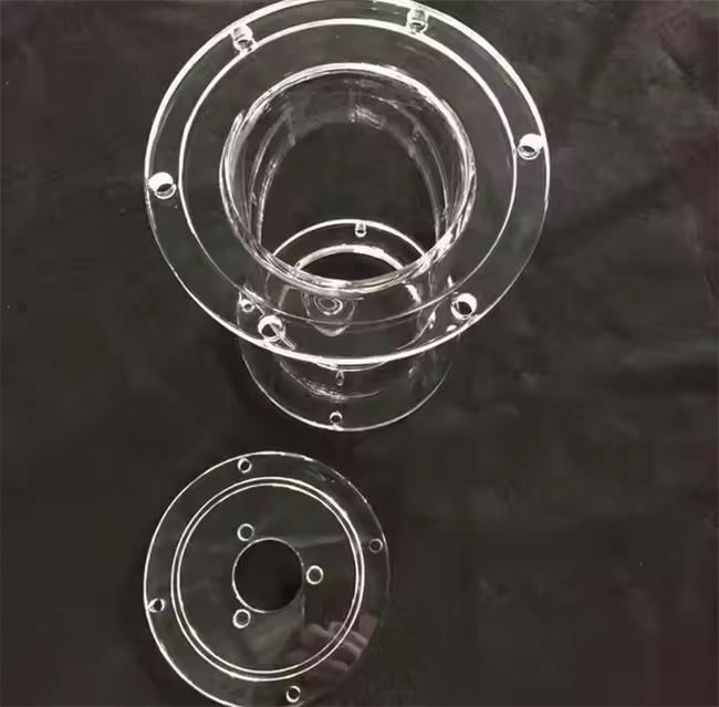 Low thermal expansion coefficient high-purity quartz flange Seller Brida de cuarzo de alta pureza con bajo coeficiente de expansión térmica