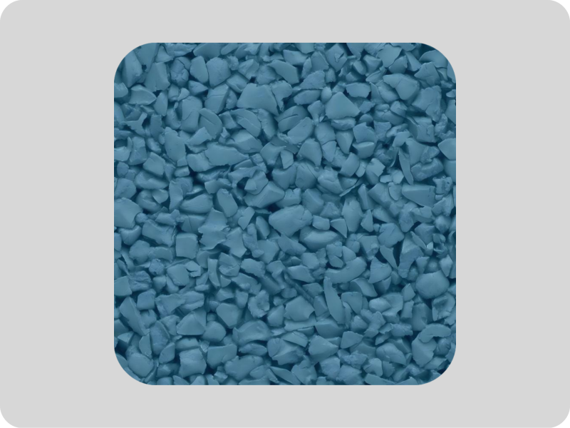 Anti aging blue EPDM rubber granules Blaues Anti-Aging-EPDM-Gummigranulat