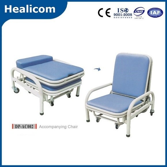 Dp-AC002 Silla de acompañamiento médica plegable Silla de acompañamiento de hospital