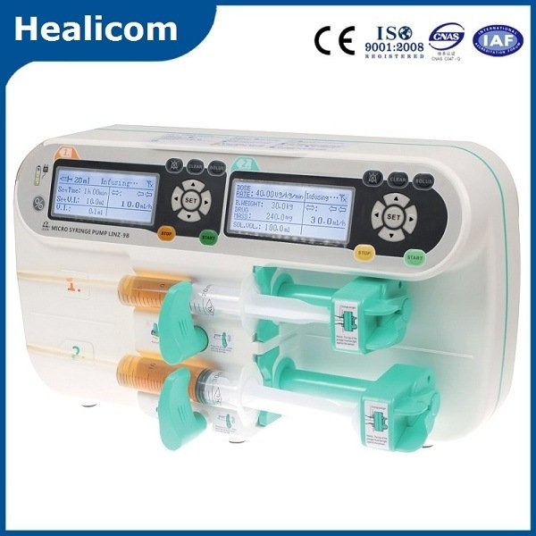 HSP-9B Medizinische Automatische Zweikanal-Infusionsspritzenpumpe Elektrische Injektionspumpe