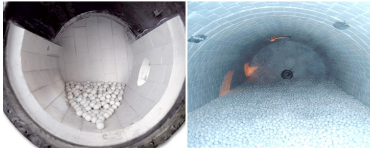 Aluminum oxide balls for grinding
