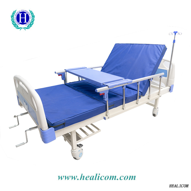 Krankenhausmöbel der hohen Qualität Dp-A209 manuelles Bett mit zwei Kurbeln