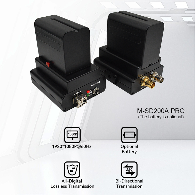 M-SD200A PRO 4K/12G двунаправленный удлинитель оптоволокна SDI