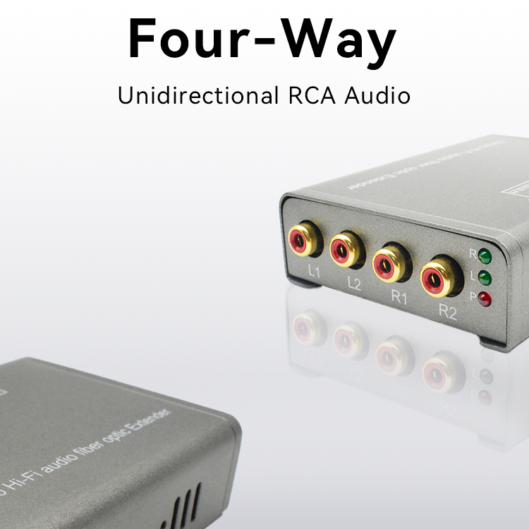 【M-AF04】Extensor de fibra &oacute;ptica de audio RCA digital de cuatro v&iacute;as
