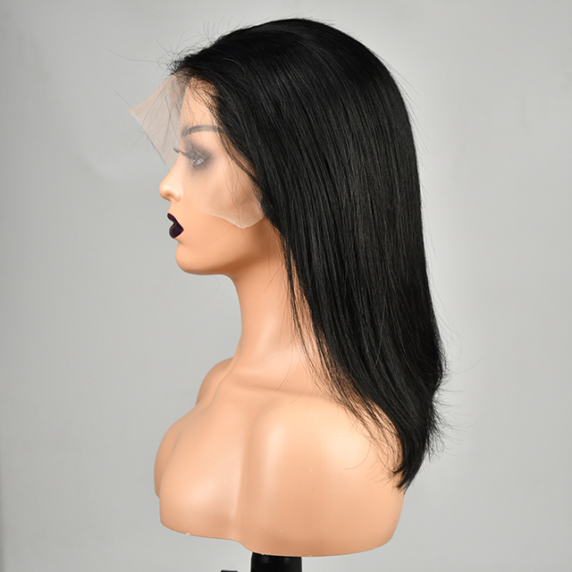 Μπομπ περούκα χωρίς κόλλα HD Lace Straight