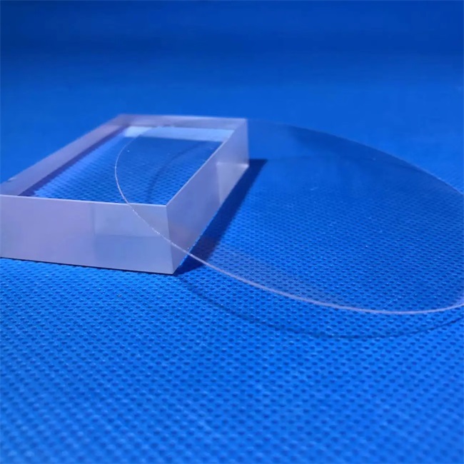 Placa de cristal de cuarzo redonda transparente ultrafina personalizada