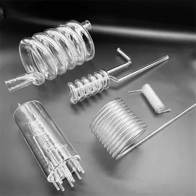 Verk&auml;ufer von Spiral-Fl&uuml;ssigkeitstrenn-Quarzrohren