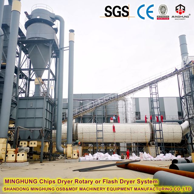 MINGHUNG Chips Dryer Rotary або Flash Dryer System для вытворчай лініі MDF