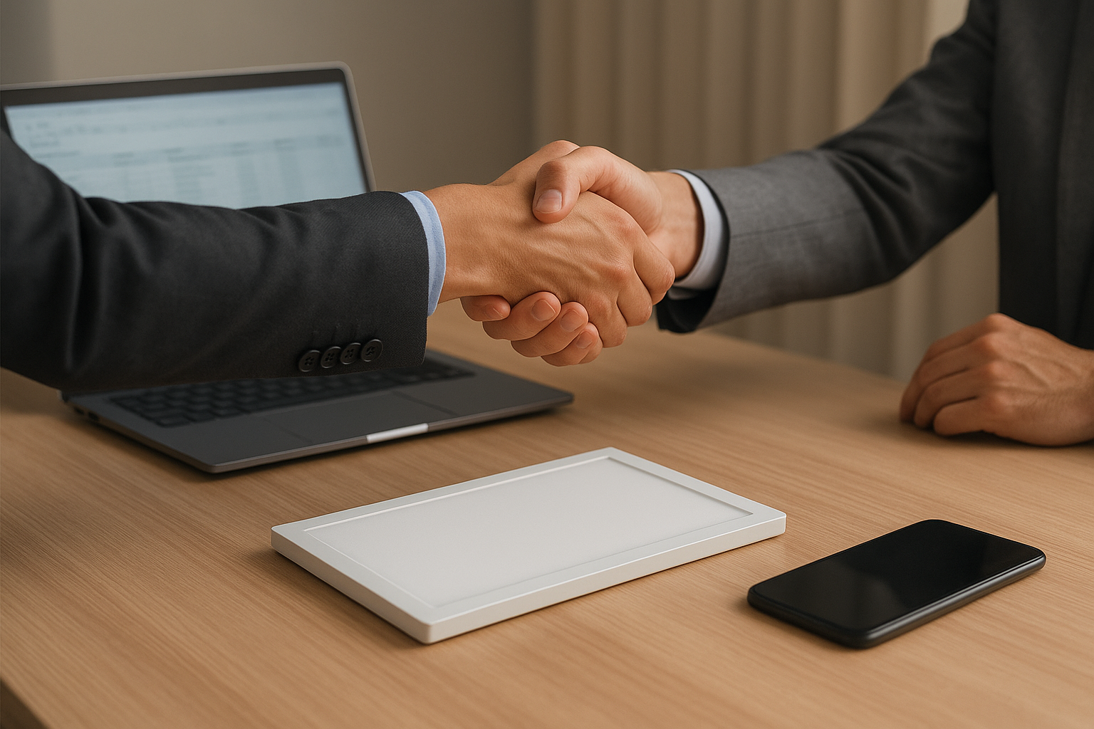 לחיצת יד של קונה וספק על פני דגימת אור של BOM ופאנל LED