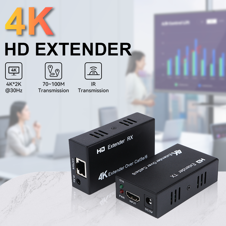 【M-HK100A】4K*2K ИК-удлинитель Cat5e/6 HD